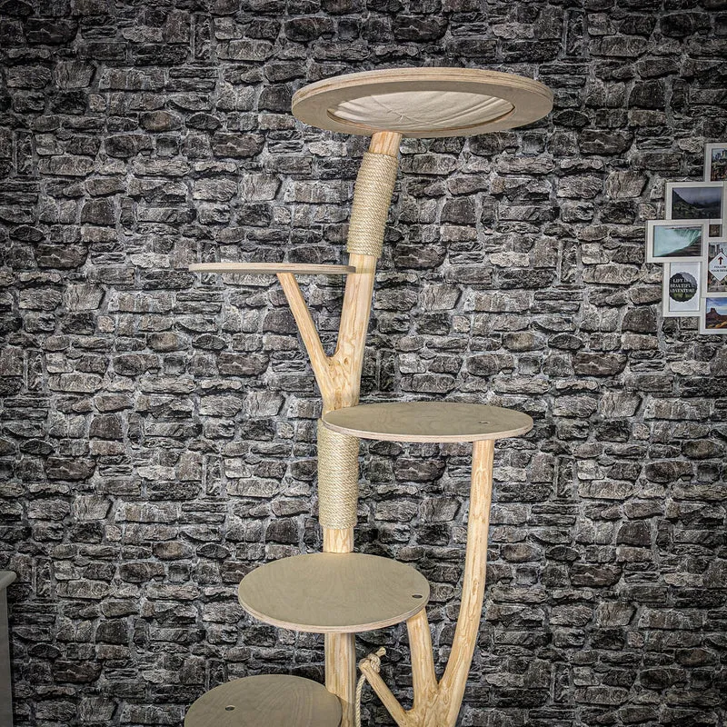 Naturkratzbaum 2457 Kratzbaum Natur Holz Design 205 cm hoch
