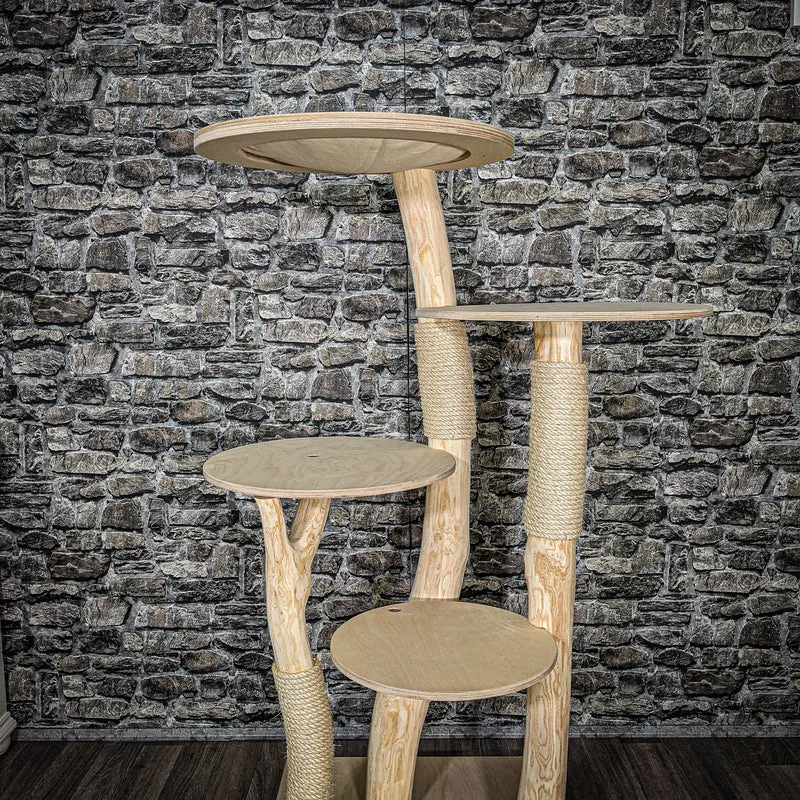 Naturkratzbaum 2459 Kratzbaum Natur Holz Design 140 cm hoch