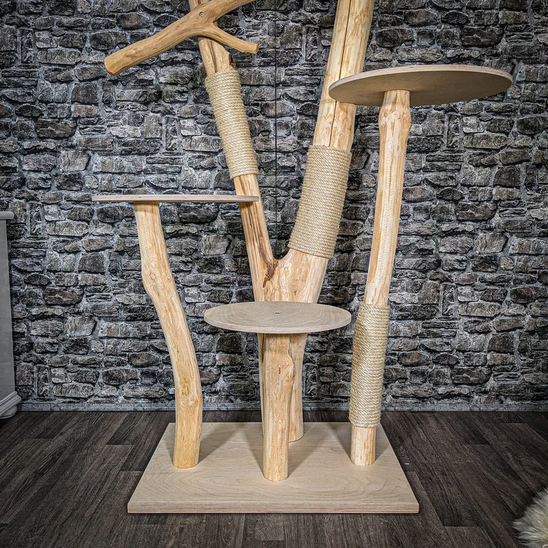 Naturkratzbaum 2460 Kratzbaum Natur Holz Design 184 cm hoch