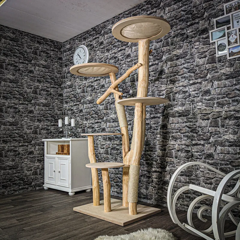 Naturkratzbaum 2460 Kratzbaum Natur Holz Design 184 cm hoch