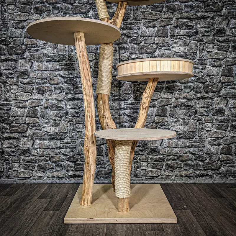 Naturkratzbaum 2463 Kratzbaum Natur Holz Design 141 cm hoch