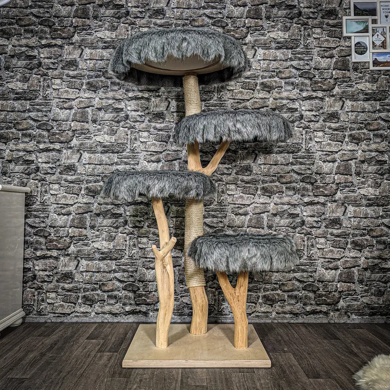 Naturkratzbaum 2464 Kratzbaum Natur Holz Design 143 cm hoch