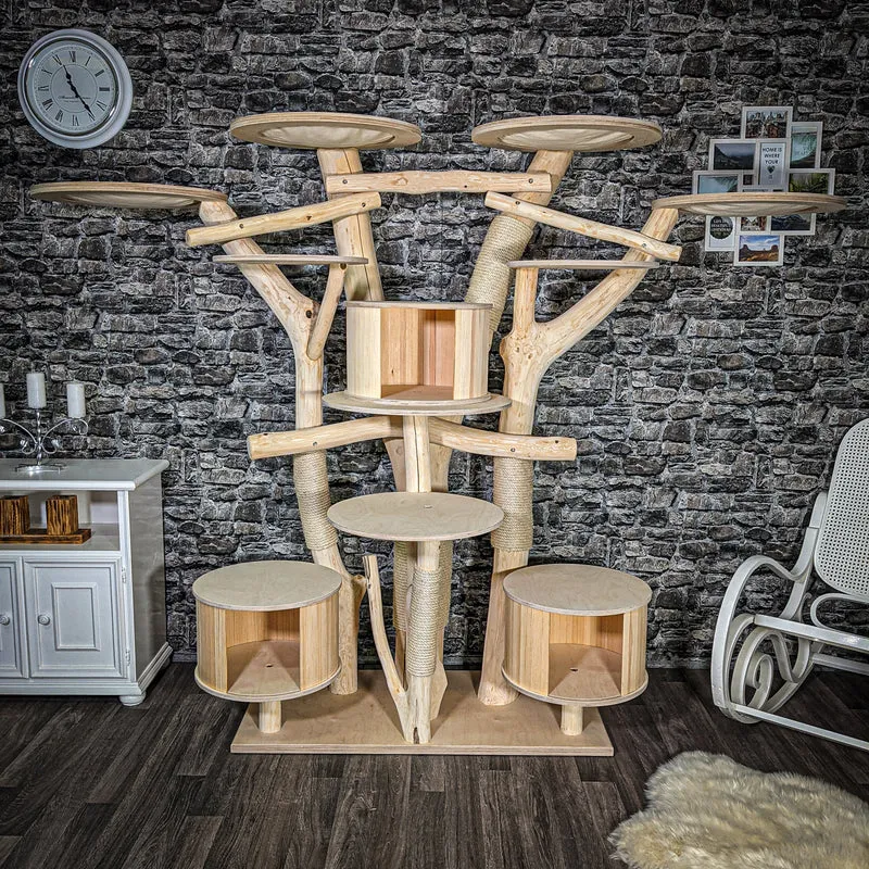 Naturkratzbaum 2433 Kratzbaum Natur Holz Design 190 cm hoch