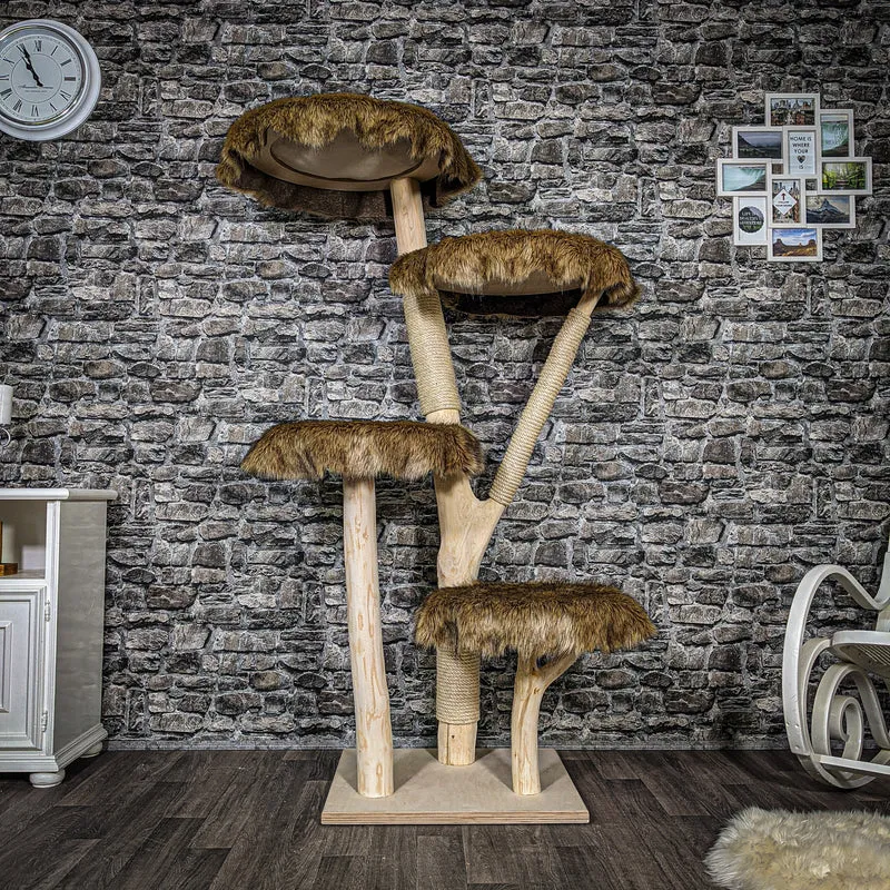 Naturkratzbaum 2432 Kratzbaum Natur Holz Design 172 cm hoch