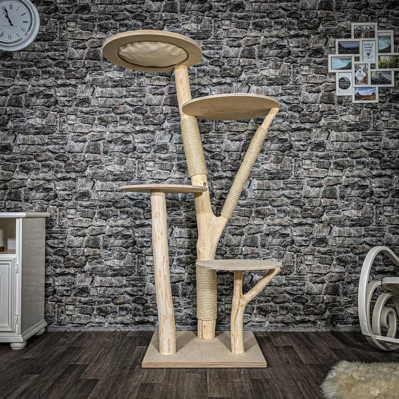 Naturkratzbaum 2432 Kratzbaum Natur Holz Design 172 cm hoch