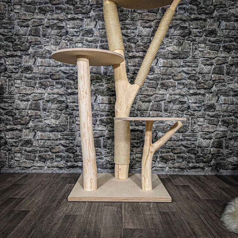 Naturkratzbaum 2432 Kratzbaum Natur Holz Design 172 cm hoch