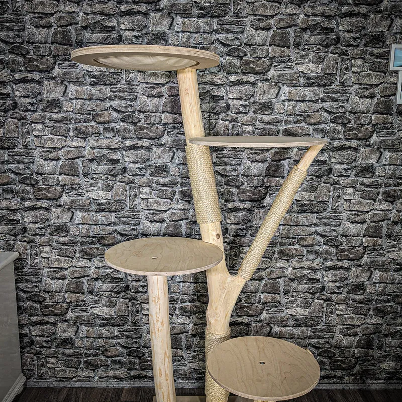 Naturkratzbaum 2432 Kratzbaum Natur Holz Design 172 cm hoch