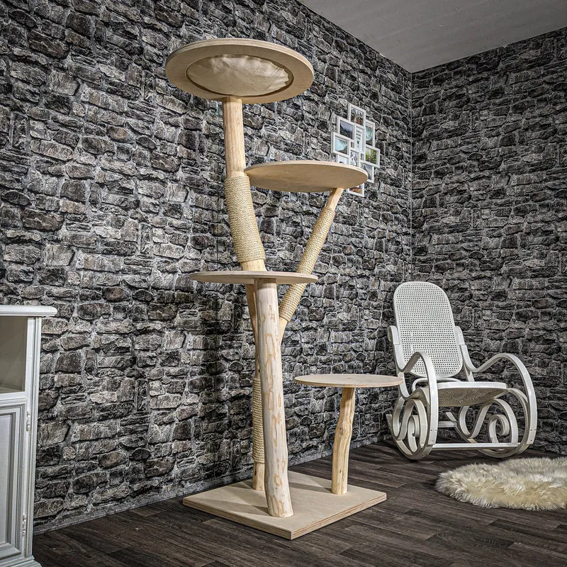 Naturkratzbaum 2432 Kratzbaum Natur Holz Design 172 cm hoch