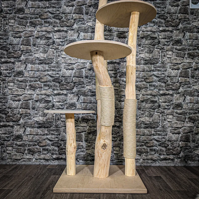 Naturkratzbaum 2431 Kratzbaum Natur Holz Design 170 cm hoch