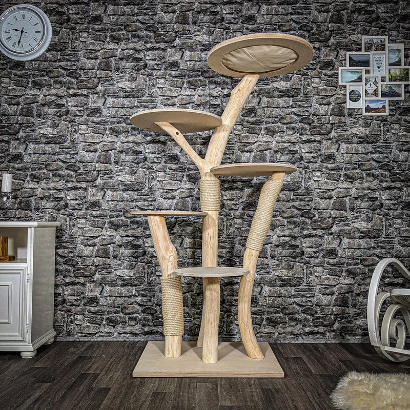 Naturkratzbaum 2430 Kratzbaum Natur Holz Design 169 cm hoch