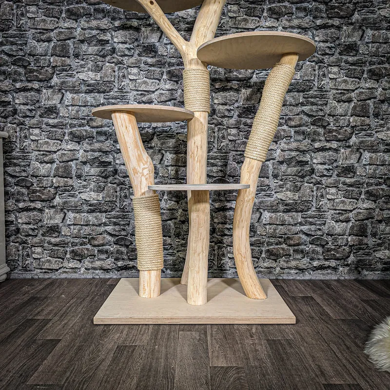 Naturkratzbaum 2430 Kratzbaum Natur Holz Design 169 cm hoch