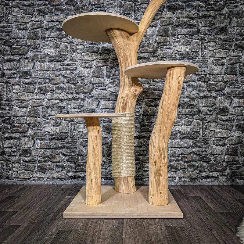 Naturkratzbaum 2429 Kratzbaum Natur Holz Design 140 cm hoch
