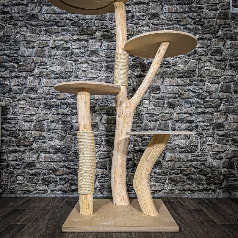 Naturkratzbaum 2428 Kratzbaum Natur Holz Design 145 cm hoch