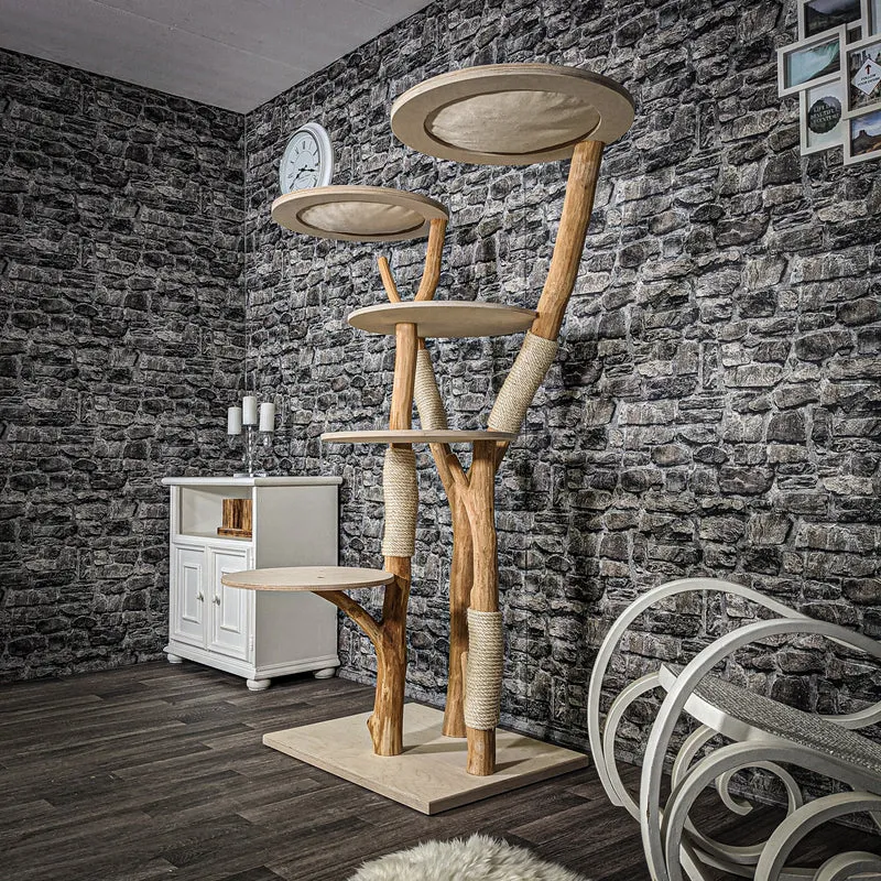 Naturkratzbaum 2427 Kratzbaum Natur Holz Design 165 cm hoch