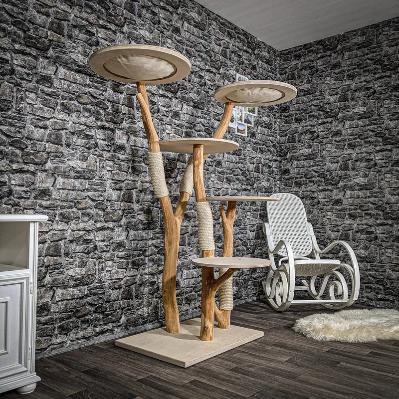 Naturkratzbaum 2427 Kratzbaum Natur Holz Design 165 cm hoch