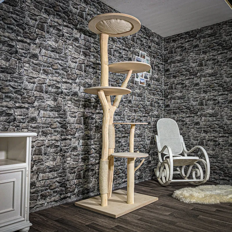 Naturkratzbaum 2426 Kratzbaum Natur Holz Design 197 cm hoch