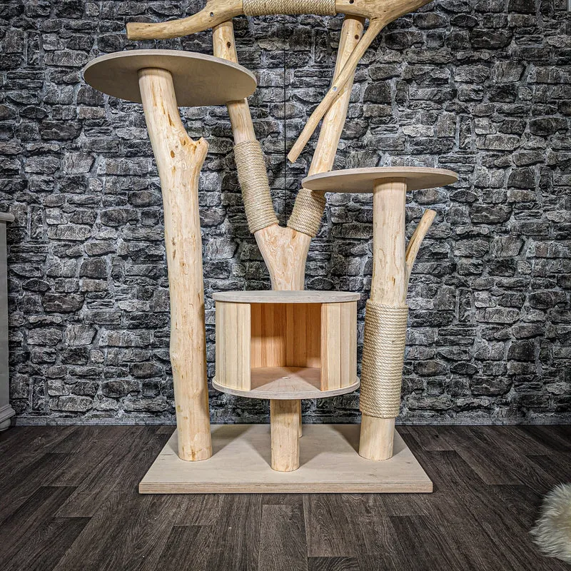 Naturkratzbaum 2425 Kratzbaum Natur Holz Design 178 cm hoch