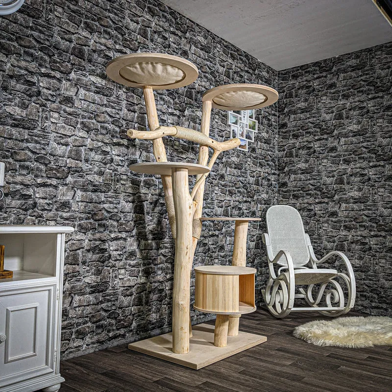 Naturkratzbaum 2425 Kratzbaum Natur Holz Design 178 cm hoch