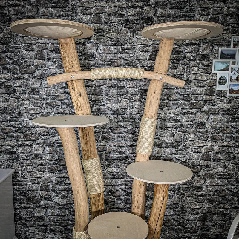 Naturkratzbaum 2424 Kratzbaum Natur Holz Design 200 cm hoch