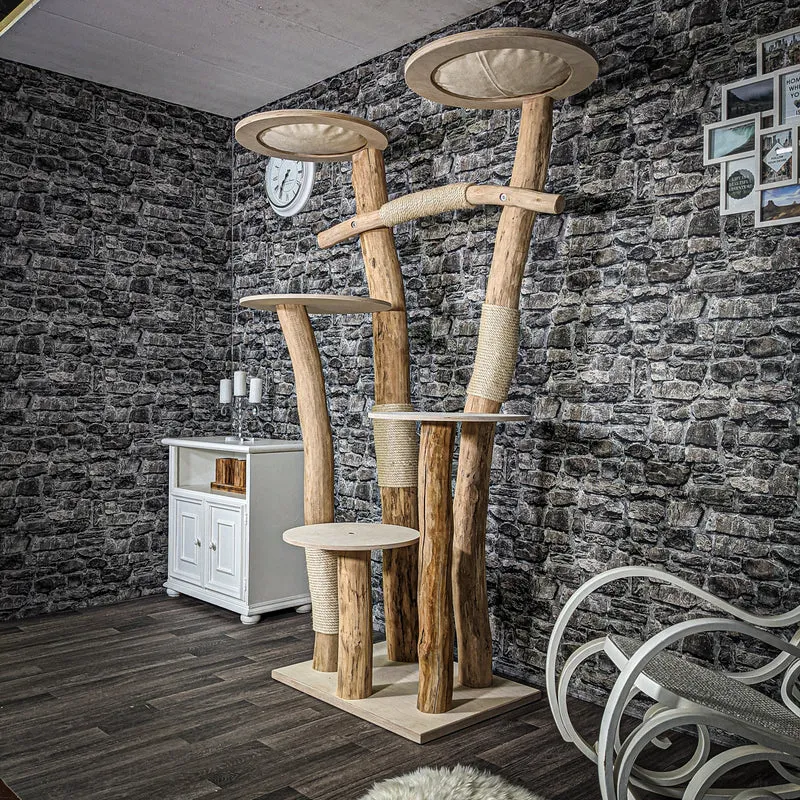 Naturkratzbaum 2424 Kratzbaum Natur Holz Design 200 cm hoch