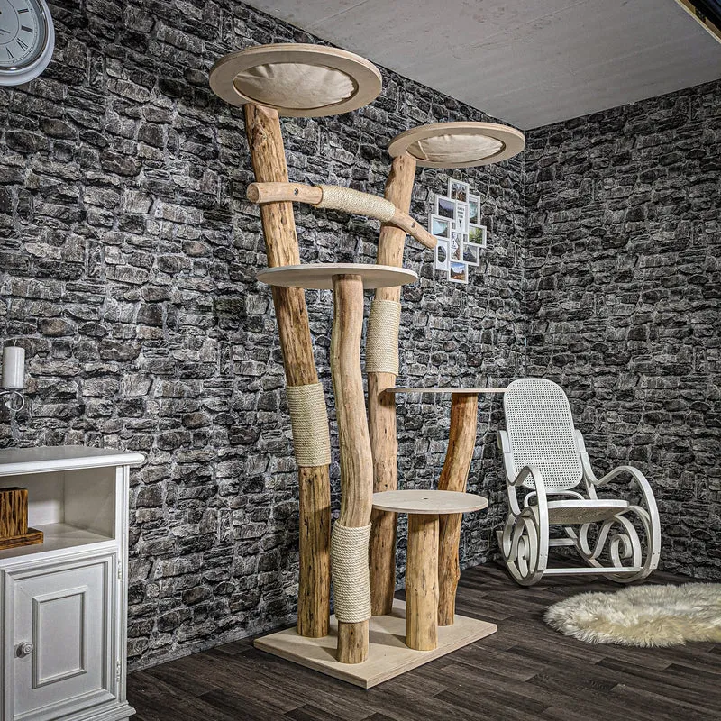 Naturkratzbaum 2424 Kratzbaum Natur Holz Design 200 cm hoch