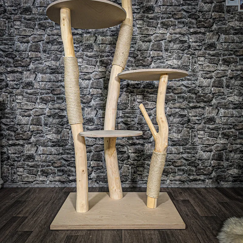 Naturkratzbaum 2423 Kratzbaum Natur Holz Design 178 cm hoch