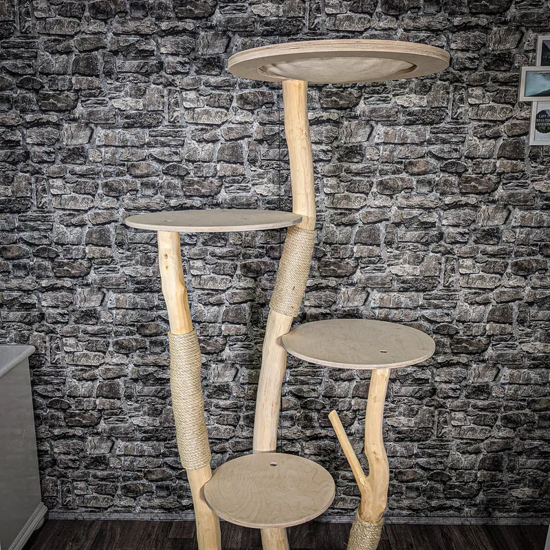 Naturkratzbaum 2423 Kratzbaum Natur Holz Design 178 cm hoch