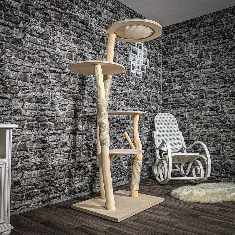 Naturkratzbaum 2423 Kratzbaum Natur Holz Design 178 cm hoch