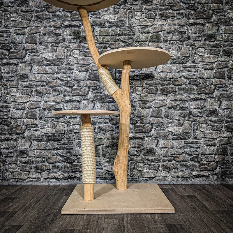 Naturkratzbaum 2422 Kratzbaum Natur Holz Design 135 cm hoch