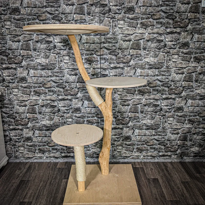 Naturkratzbaum 2422 Kratzbaum Natur Holz Design 135 cm hoch