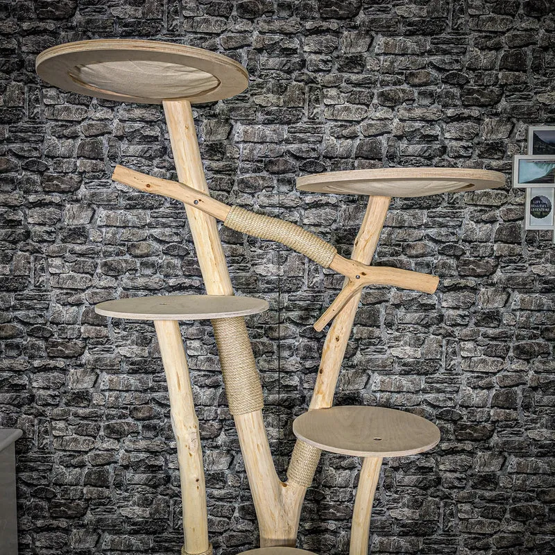 Naturkratzbaum 2421 Kratzbaum Natur Holz Design 200 cm hoch