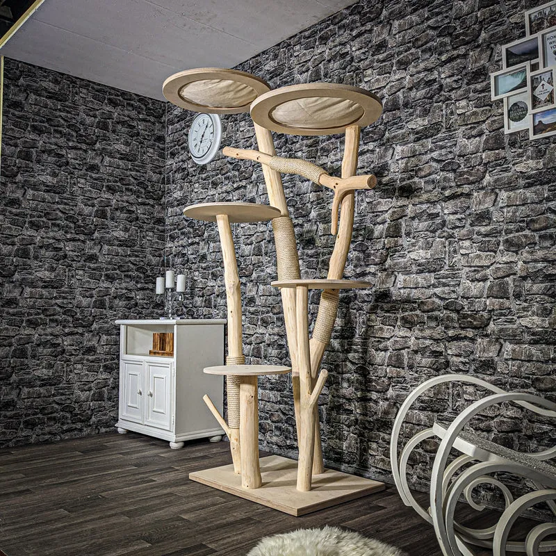 Naturkratzbaum 2421 Kratzbaum Natur Holz Design 200 cm hoch