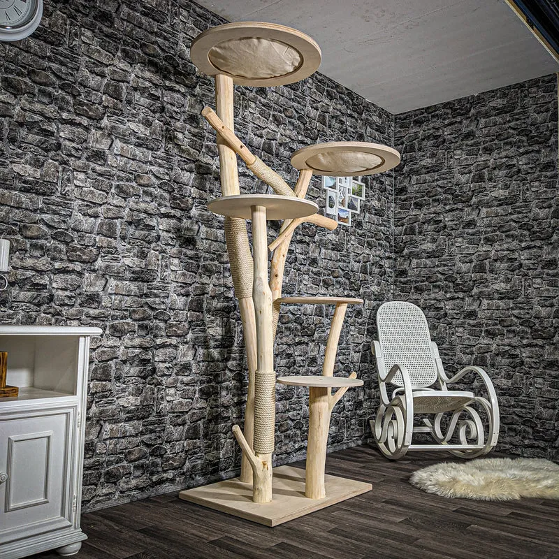 Naturkratzbaum 2421 Kratzbaum Natur Holz Design 200 cm hoch