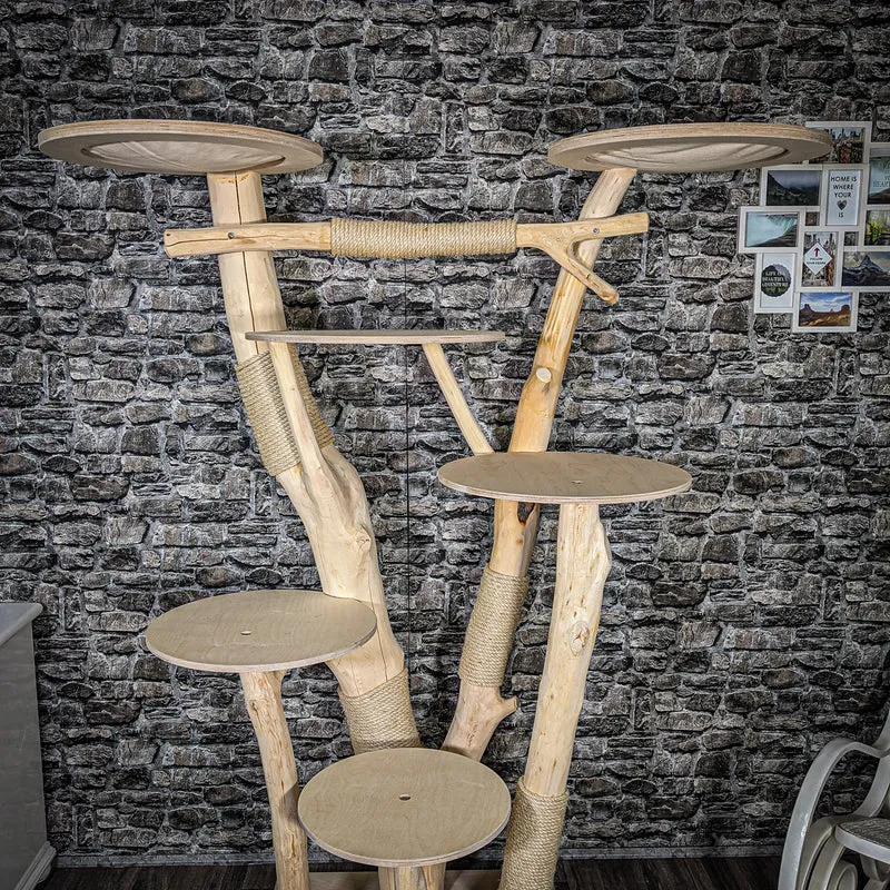 Naturkratzbaum 2419 Kratzbaum Natur Holz Design 192 cm hoch