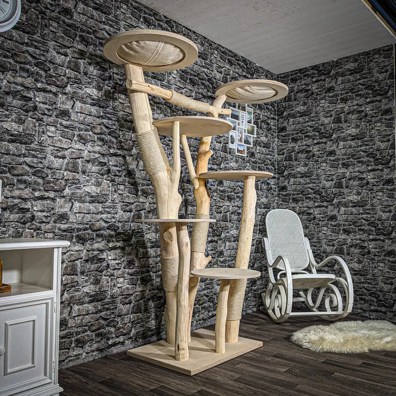 Naturkratzbaum 2419 Kratzbaum Natur Holz Design 192 cm hoch