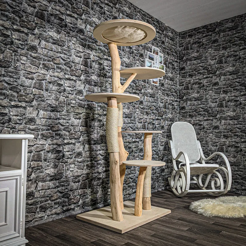 Naturkratzbaum 2418 Kratzbaum Natur Holz Design 173 cm hoch