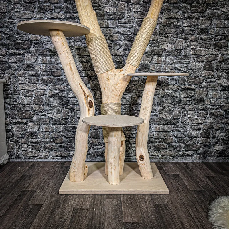 Naturkratzbaum 2414 Kratzbaum Natur Holz Design 183 cm hoch