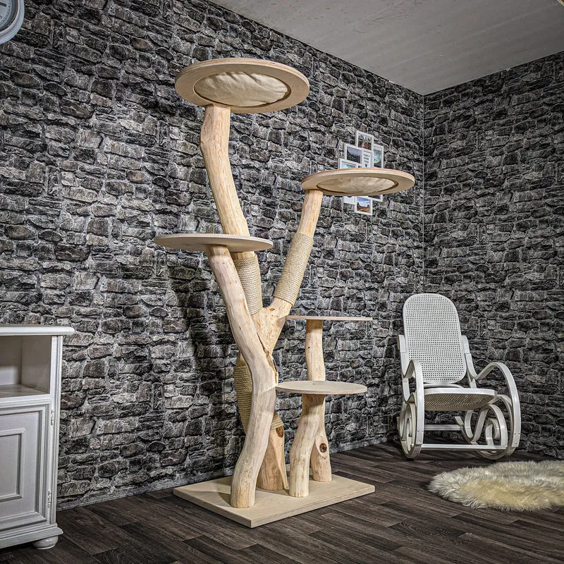Naturkratzbaum 2414 Kratzbaum Natur Holz Design 183 cm hoch