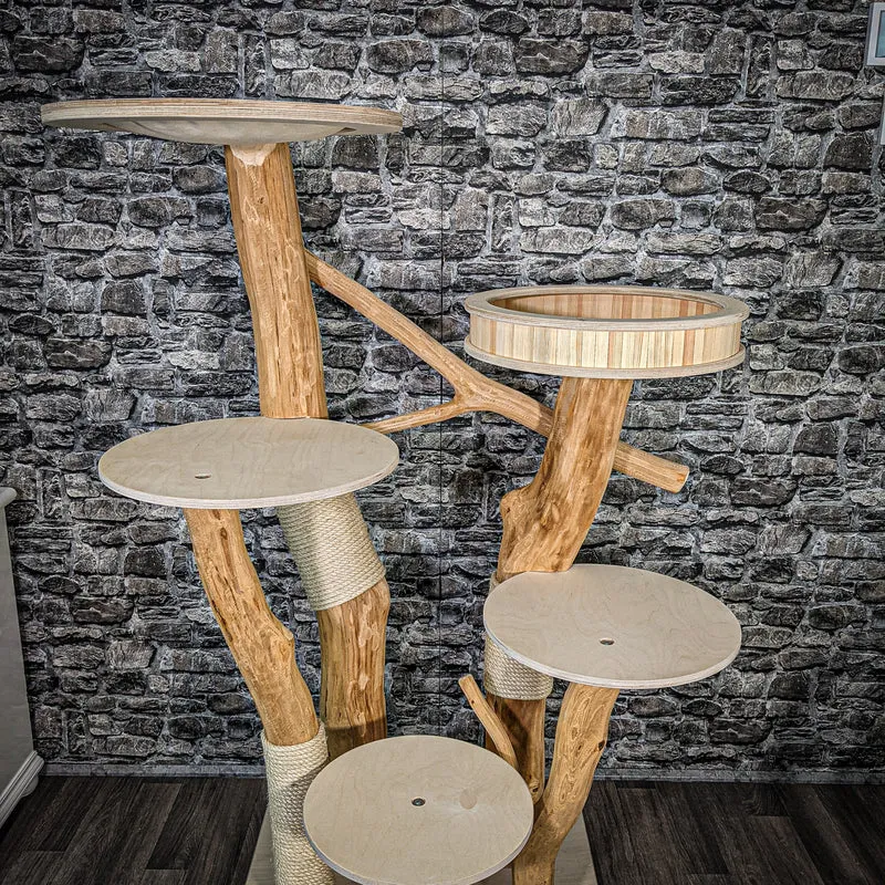 Naturkratzbaum 2395 Kratzbaum Natur Holz Design 160 cm hoch