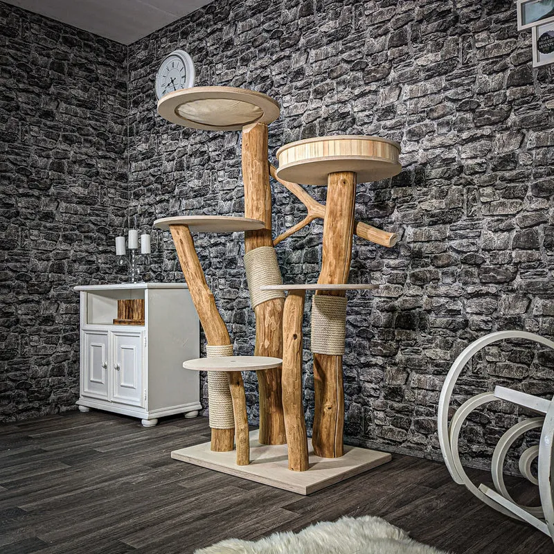 Naturkratzbaum 2395 Kratzbaum Natur Holz Design 160 cm hoch