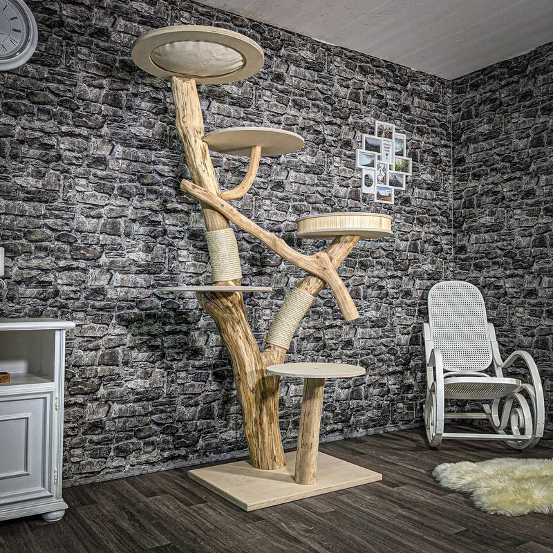 Naturkratzbaum 2396 Kratzbaum Natur Holz Design 195 cm hoch