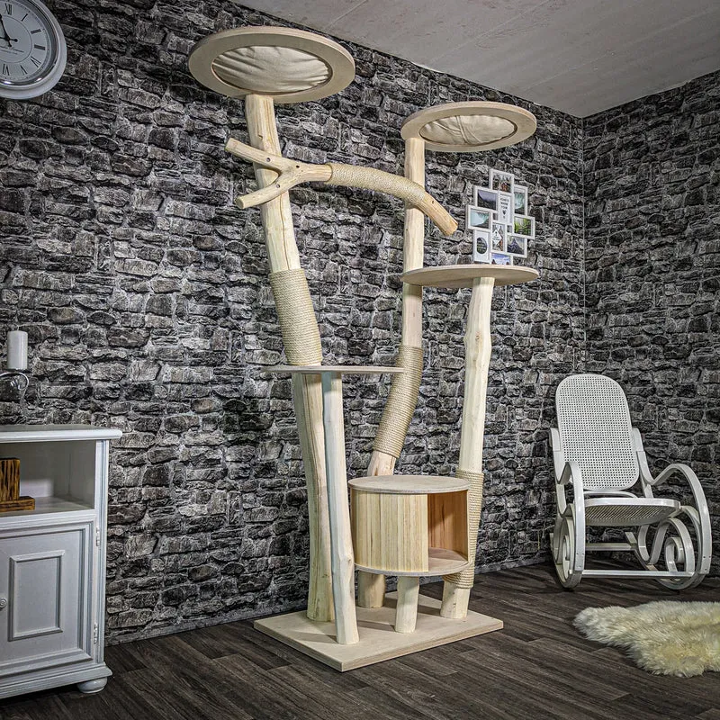 Naturkratzbaum 2399 Kratzbaum Natur Holz Design 205 cm hoch