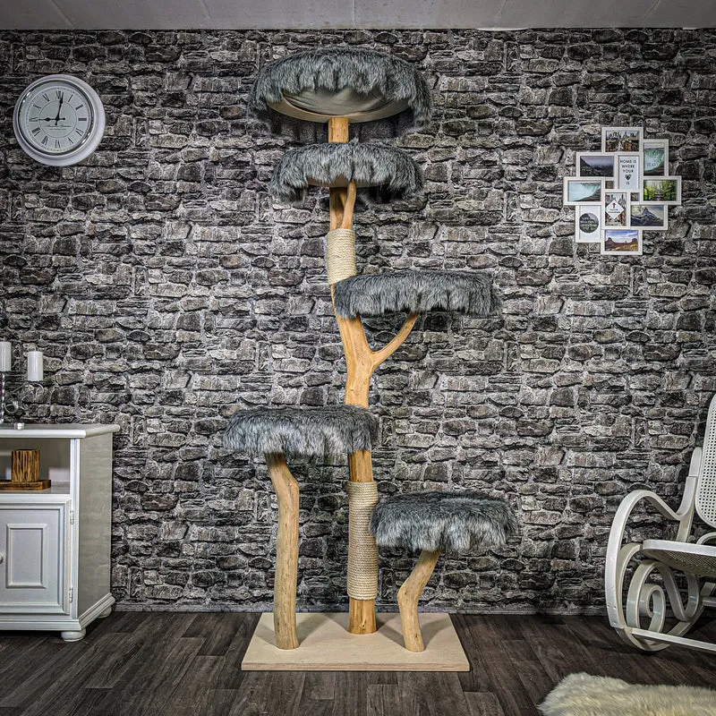 Naturkratzbaum 2400 Kratzbaum Natur Holz Design 205 cm hoch