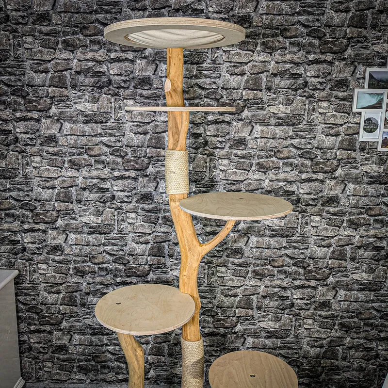Naturkratzbaum 2400 Kratzbaum Natur Holz Design 205 cm hoch