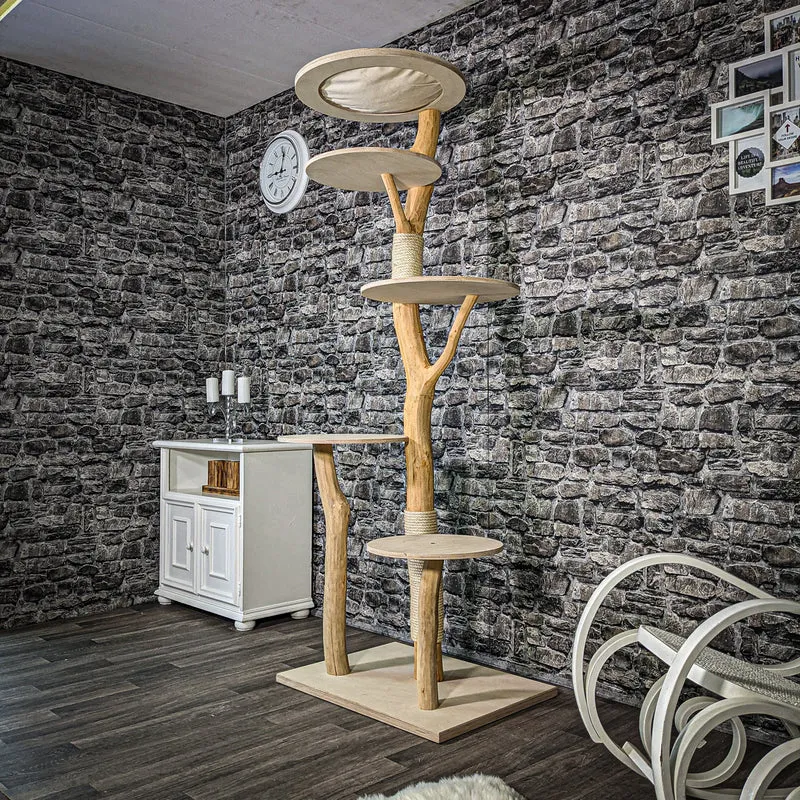 Naturkratzbaum 2400 Kratzbaum Natur Holz Design 205 cm hoch