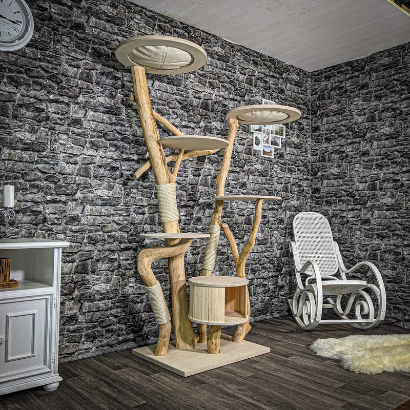 Naturkratzbaum 2401 Kratzbaum Natur Holz Design 195 cm hoch