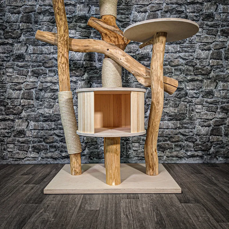 Naturkratzbaum 2402 Kratzbaum Natur Holz Design 165 cm hoch