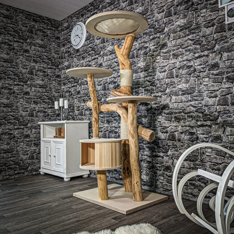 Naturkratzbaum 2402 Kratzbaum Natur Holz Design 165 cm hoch