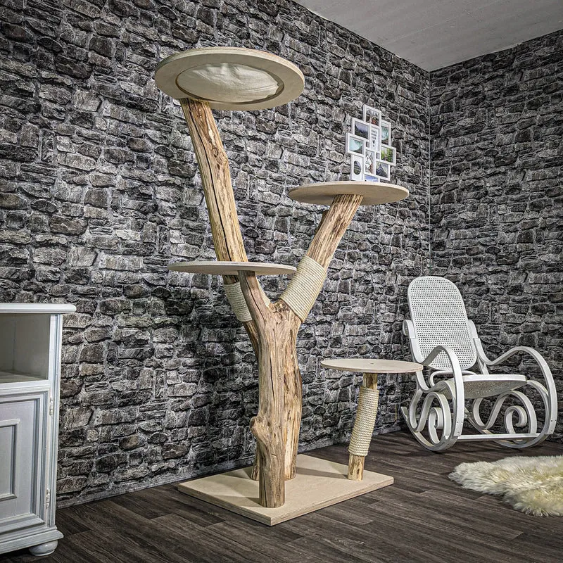 Naturkratzbaum 2404 Kratzbaum Natur Holz Design 167 cm hoch