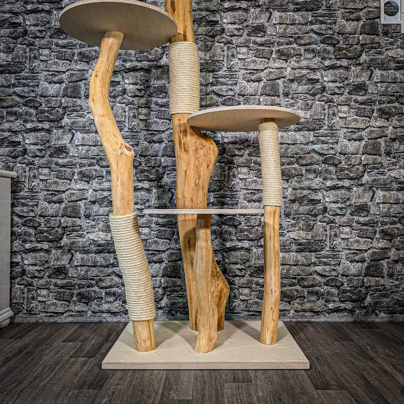 Naturkratzbaum 2405 Kratzbaum Natur Holz Design 177 cm hoch